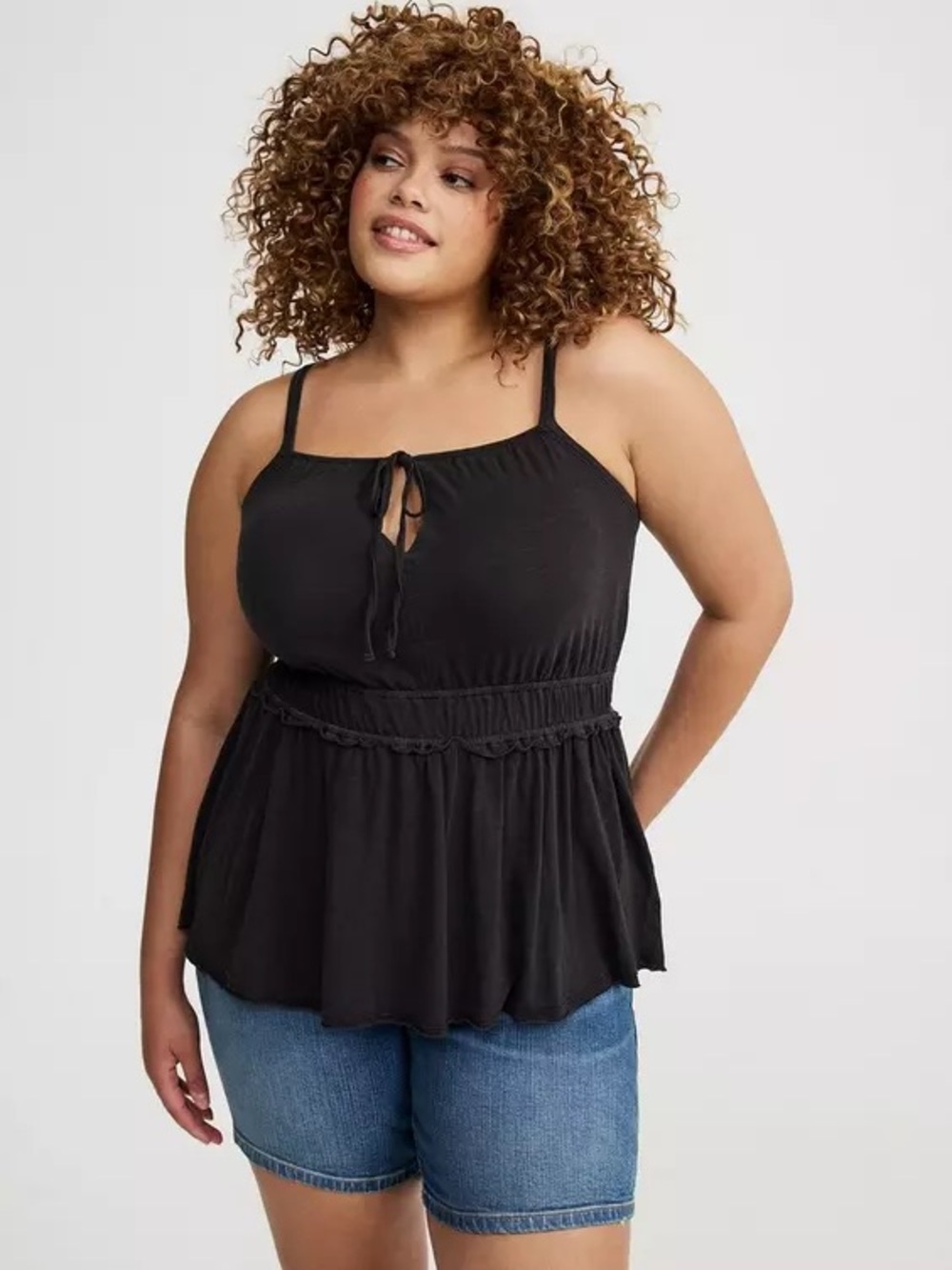 Torrid Drawstring Cami Babydoll Top
